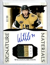 William Karlsson 2021-22 UD The Cup Signature Materials Auto Patch /99 #SP-WK