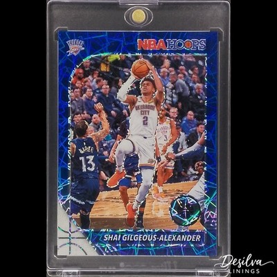 2109-20 Panini NBA Hoops Premium Stock Shai Gilgeous-Alexander Blue Laser Prizm