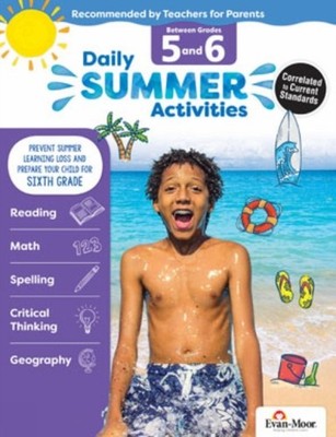 Daily Summer Activities: Between 5th Grade  by Evan-Moor Corporation PAPERBACK