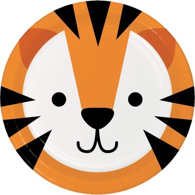 Tiger Face Party Lunch Plates