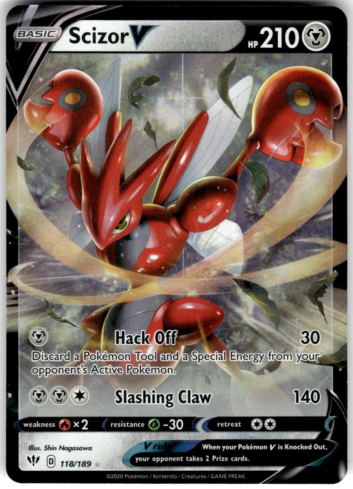 Scizor V 118/189 - Darkness Ablaze NM