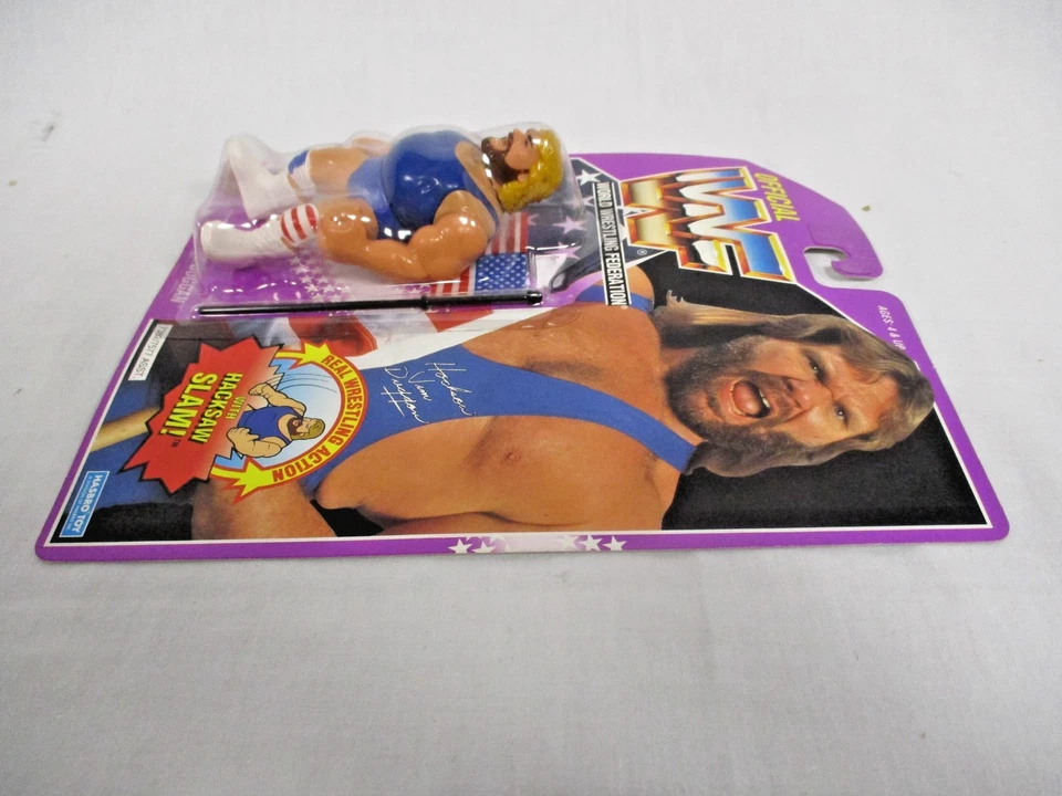 De colección Luchador WWF Hacksaw Jim Duggan con Hacksaw Slam Nuevo en Caja 1993 Hasbro SELLADO Foto 3 de 4