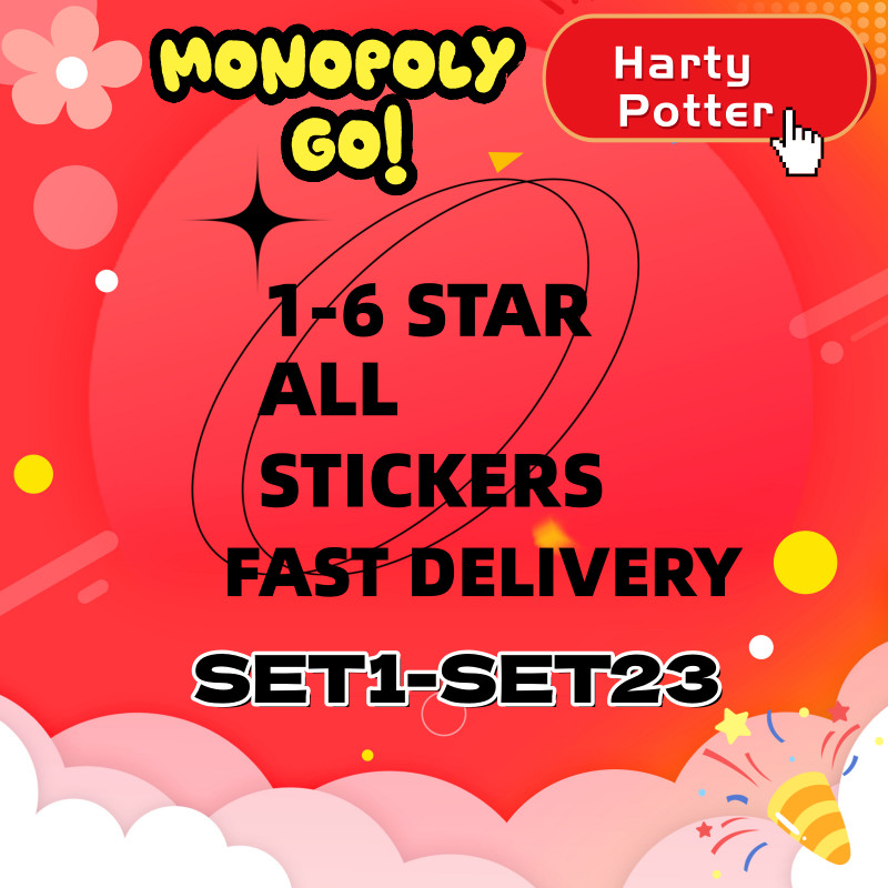 MONOPOLY GO Stickers,5⭐, 4⭐,3⭐,2⭐,1⭐, SUPER FAST⚡⚡