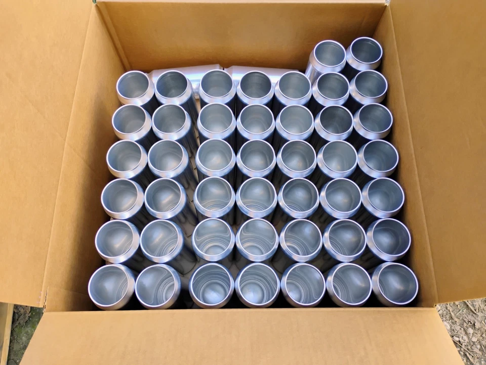 Latas de aluminio Brites de 16 oz + 202 tapas - Cerveza, café, Tallboy paquete estándar de 100 Foto 2 de 4