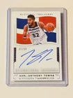 2017 National Treasures Karl-Anthony Towns Autograph International Auto #49/49