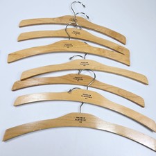 Haggar Clothing Company Vintage Wood Jacket Shirt Hangers Blonde Advertising