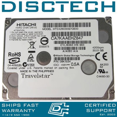 NEW Hitachi 08K1534 1.8'' 30GB 5th GEN IPOD PATA IDE ZIF (ATA-6) Hard Drive
