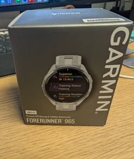 Garmin Forerunner 965 GPS Running Smartwatch AMOLED White Titanium