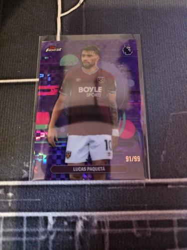 Lucas Paqueta - Topps Finest Premier League 2026 -- West Ham Purple Parallel /99