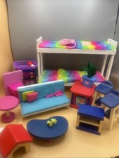 Lote mixto de muebles de madera para casa de muñecas tamaño Barbie KidKraft