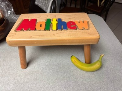 Children s puzzle step stool MATTHEW