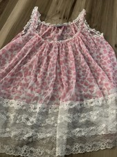 Victoria Secret Heart Lace Babydoll Chemise Medium