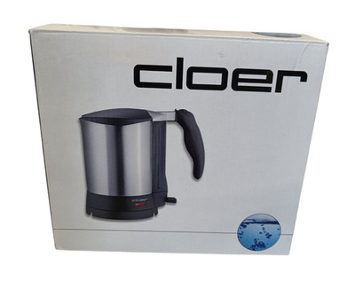 Cloer Wasserkocher 1800W Heiwasseraufbereiter schwarz silber