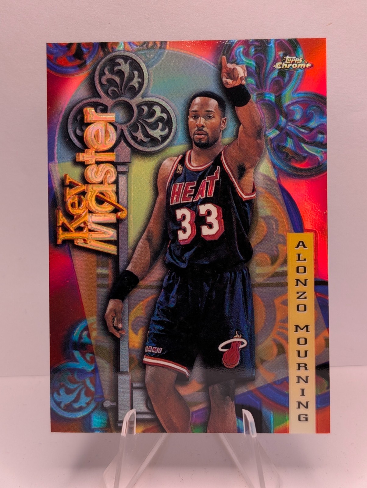 1997-98 Topps Chrome Season's Best Alonzo Mourning #24 Refractor Key Master HOF