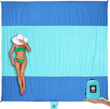 Beach Blanket Sandproof Waterproof, Extra Large Beach Mat, Oversized  Compact