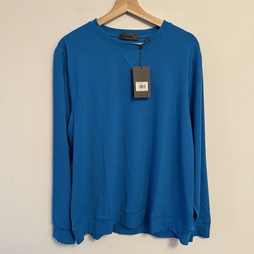 NWT G/FORE Luxe Crewneck Mid Layer Blue Golf Pullover $125 MSRP – Large ...