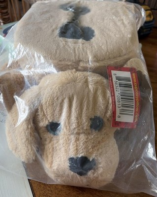 Cuipoozy Dog Pillow Cup Holder Plush Puppy Movie Night Bed Lounger Cuddle Buddy