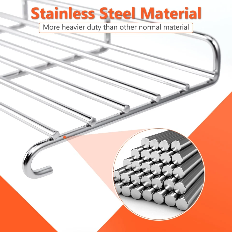 Rack de aquecimento de grelha de aço inoxidável para grelhas a gás Weber Genesis II 300 Series... - Imagem 3 de 4