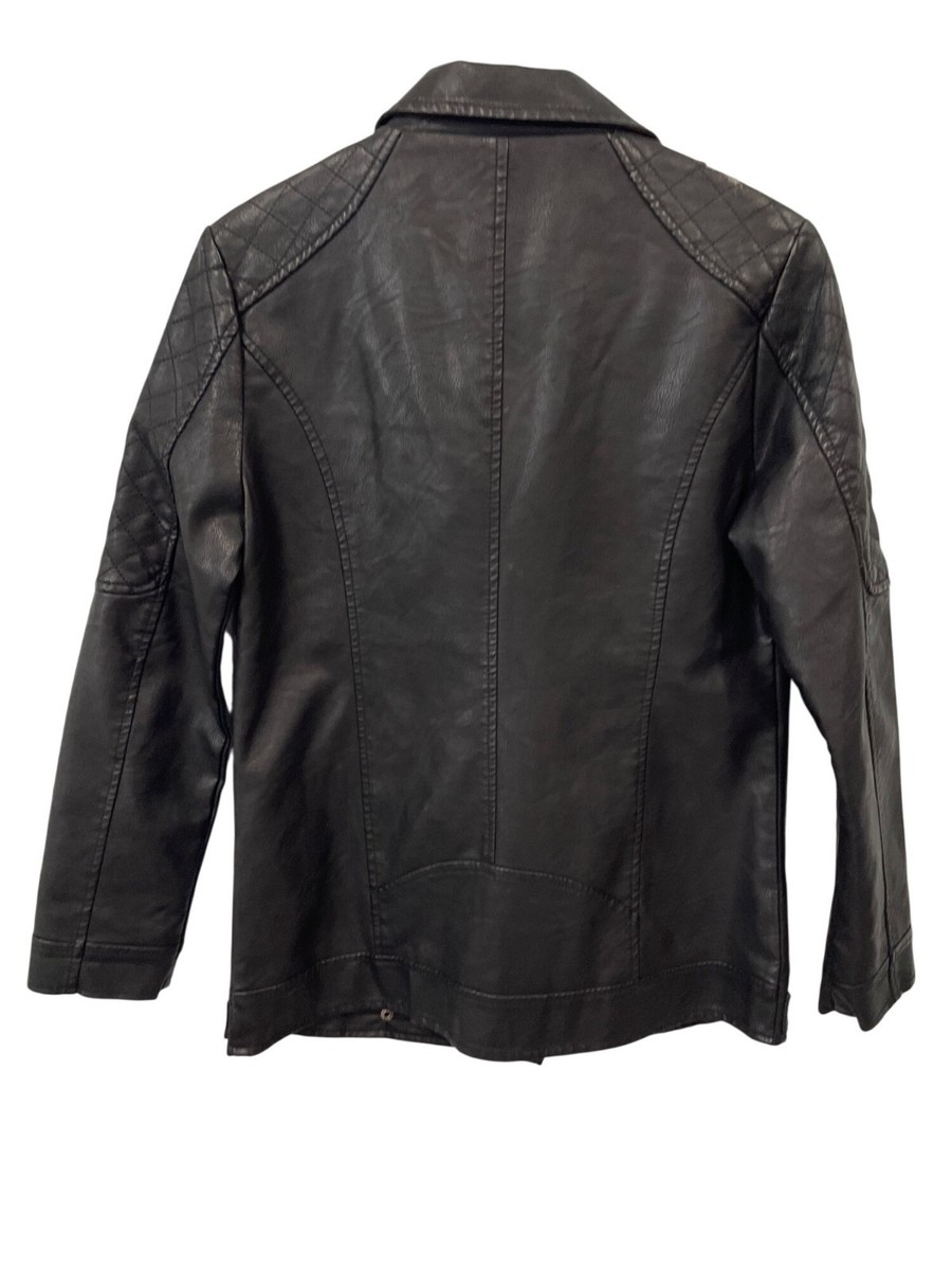 Jack By BB Dakota Moto Jacket Size Small Quilted Faux Leather