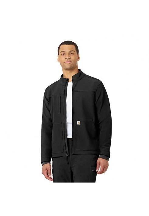 Carhartt Rugged Flex Peak Bonded Fleece Scrub Jacket Black S image 1