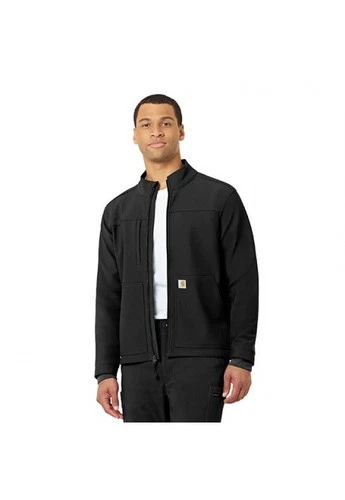 Carhartt Rugged Flex Peak Bonded Fleece Scrub Jacket Black S video thumbnail
