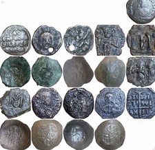 Byzantine Empire Lot Of 10 AE Coins 500-1200 AD 
