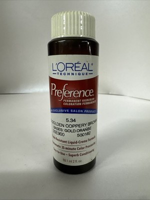 L'oreal Preference permanent haircolor 2 fl oz - 5.34 Md.Golden Coppery Brown