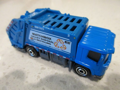 #ad 2025 Matchbox MBX EV Trash Truck BLUE Garbage Truck 1:64 Diecast Toy Car $8.96