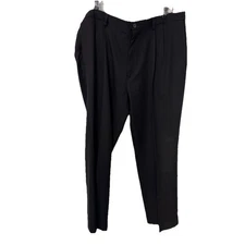 Haggar Gray Pleated Front Dress Pants Men Size 44 Waist X 32 Inseam Career Class