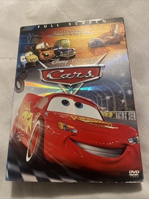 Disney Pixar Cars DVD 2006 Full Screen Version Includes Slipcover 
