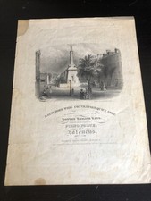 RARE! 1840 Antique POLITICAL Sheet Music BALTIMORE WHIG CONVENTION QUICK STEP