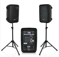 Pyle PA Speaker  DJ Mixer Bundle 2 8    Bluetooth PA Speakers, 8-Channel