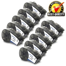 10PK For Brady M210 M21-750-595-WT All-Weather Vinyl Label For BMP21-LAB 3/4