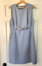 Tory Burch Light Blue Sleeveless Sheath Dress Size 12 