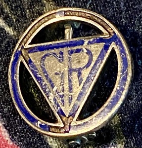 GR Official Pin Girl Reserve YMCA Triangle Lapel Pin Distressed Missing Enamel