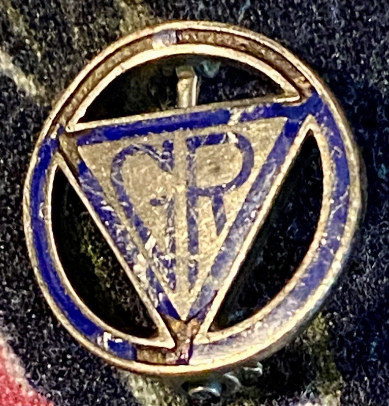 GR Official Pin Girl Reserve YMCA Triangle Lapel Pin Distressed Missing Enamel