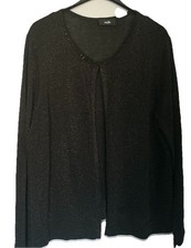 Wallis Sparkly Cardigan Size Large Black New With Out Tags