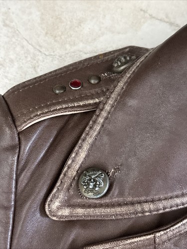 Vtg Ed Hardy Christian Audigier Limited Edition Ladies Genuine Leather Jacket M - Bild 3 von 23