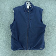 Nike Therma Fit Golf Vest Womens L 12-14 Blue Full Zip Fleece Sleeveless Outdoor