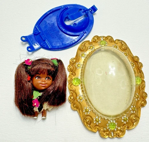 VTG Mattel Lucky Locket Lois Locket Kiddle Doll No 3541 Black Doll 1st Release