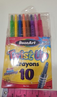 RoseArt Twist UP Crayons Pkg Of 8 Excellent Condition 