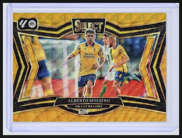 2024-25 Panini Select La Liga #244 Alberto Moleiro Gold Wave Prizm 01/10 Palmas