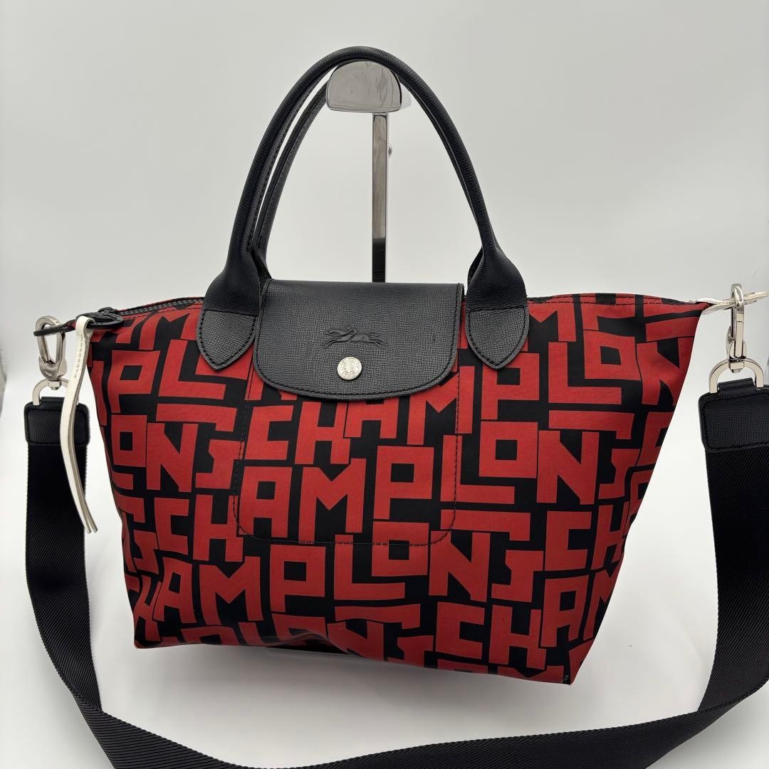 Longchamp le Pliage pouchミニトートバッグ レッド LONGCHAMP Small