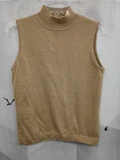 Style & Co Woman's Medium 16x23 Crew Neck Mixed Fibers Sleeveless Blouse