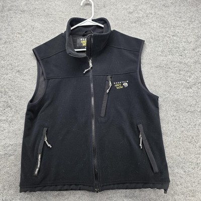 Mountain Hardwear Vest Mens L Black Fleece Full Zip GORE