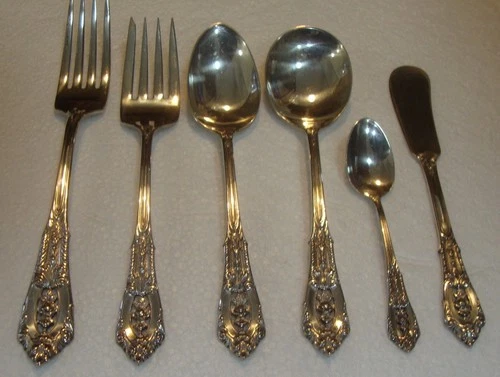 175g Sterling Silver Wallace "Rose Point" Set of 6 Pcs. No Mono Not Scrap Silver