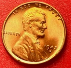 1942-D Lincoln Wheat Cent Penny GEM RED BU From an Original Bank Roll