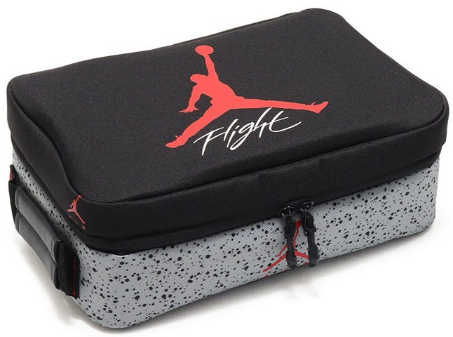 NIKE AIR JORDAN FLIGHT Jumpman Shoe Bag / Travel Case Black Red Cement Box NEW!