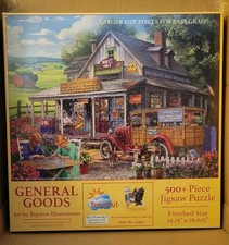 SunsOut "General Goods" 500 Jigsaw Puzzle Bigelow Illustrations New Sealed Box