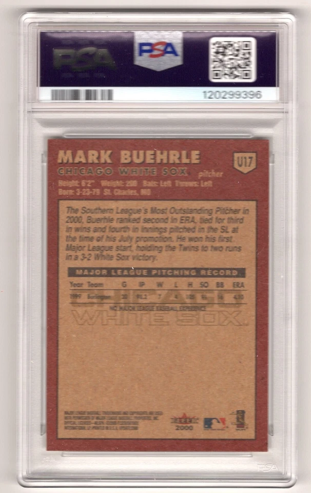 Fleer Tradition 2000 actualización Mark Buehrle #U17 PSA 9 Foto 2 de 2